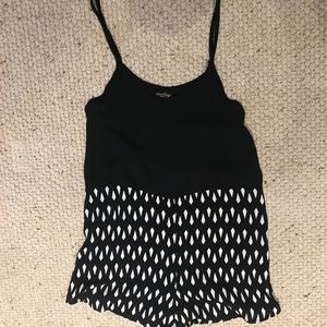 Audry Black and Diamond Print Romper